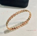 Top Quality T I F F I NY & C o Paper Flower Bangle Rose Gold plated S925 silver